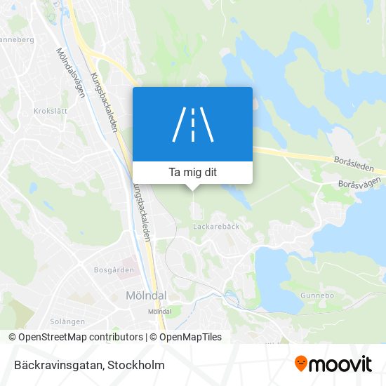 Bäckravinsgatan karta