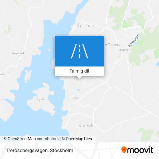 Trerösebergsvägen karta