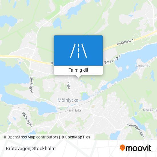 Bråtavägen karta