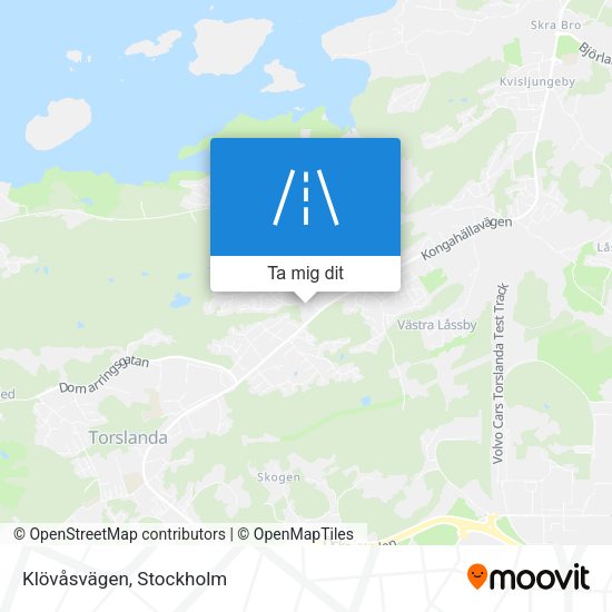 Klövåsvägen karta