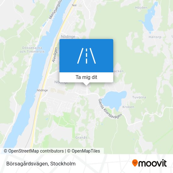 Börsagårdsvägen karta