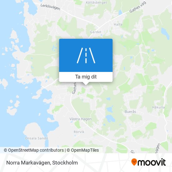 Norra Markavägen karta