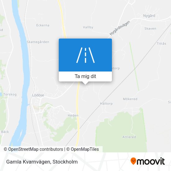 Gamla Kvarnvägen karta