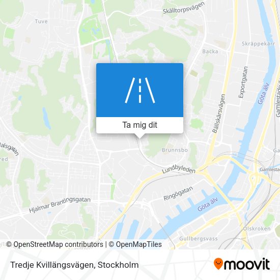 Tredje Kvillängsvägen karta
