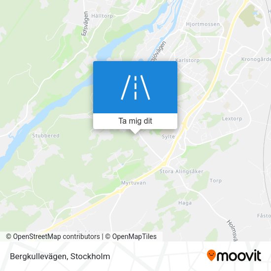 Bergkullevägen karta
