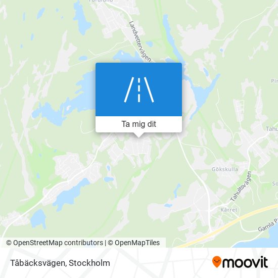 Tåbäcksvägen karta