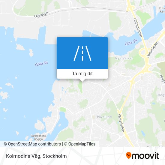 Kolmodins Väg karta