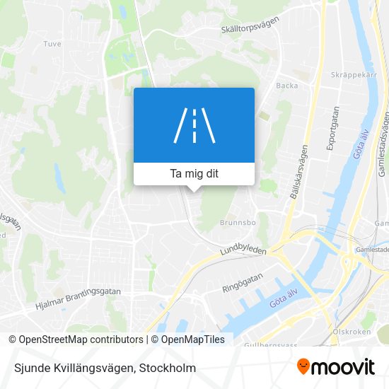 Sjunde Kvillängsvägen karta