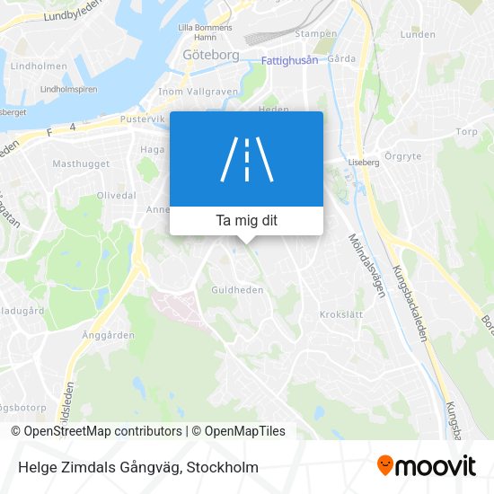 Helge Zimdals Gångväg karta