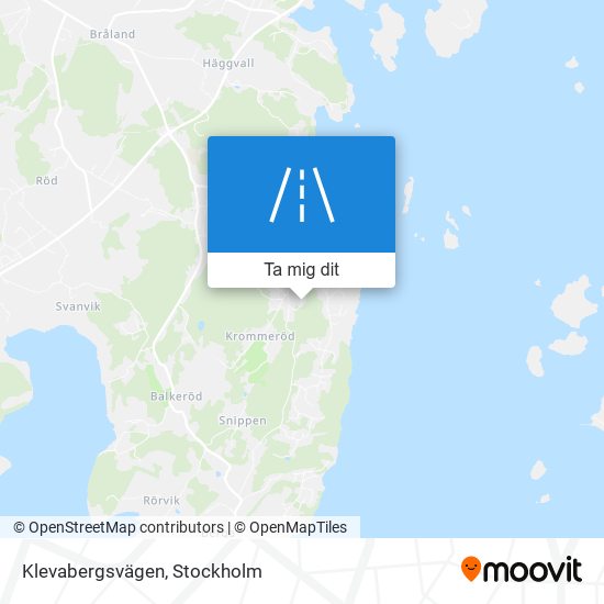 Klevabergsvägen karta