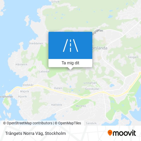 Trångets Norra Väg karta