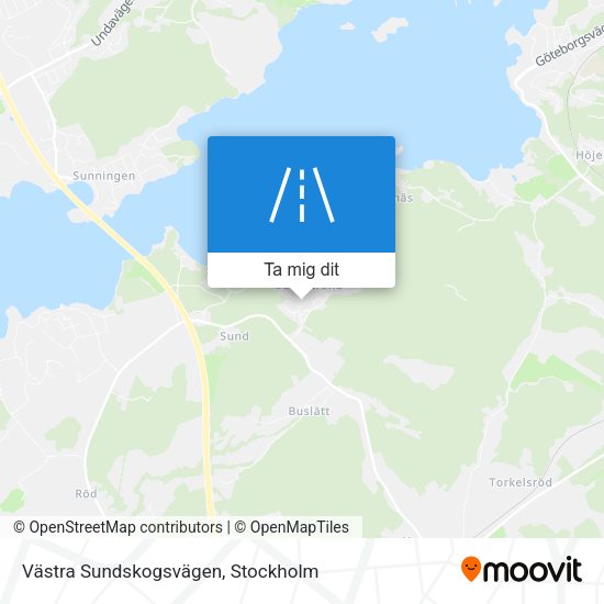 Västra Sundskogsvägen karta