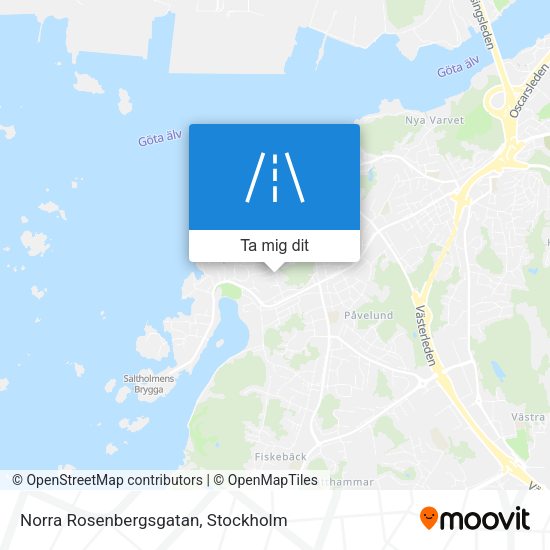Norra Rosenbergsgatan karta