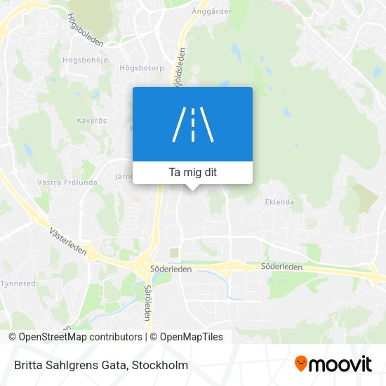 Britta Sahlgrens Gata karta