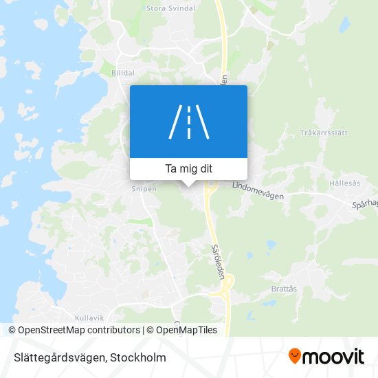 Slättegårdsvägen karta