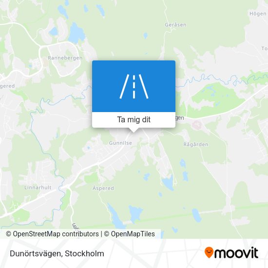 Dunörtsvägen karta