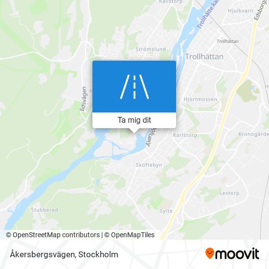 Åkersbergsvägen karta