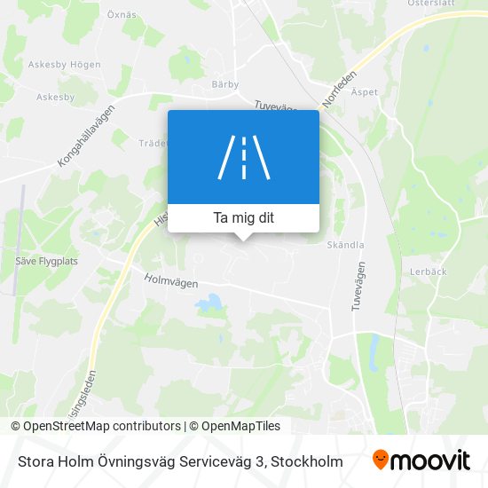 Stora Holm Övningsväg Serviceväg 3 karta