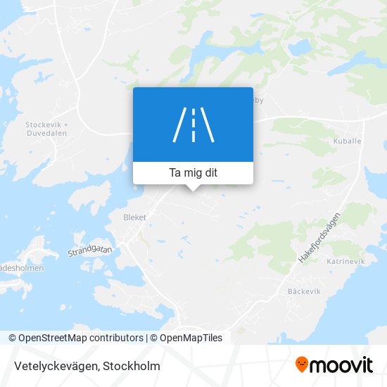 Vetelyckevägen karta