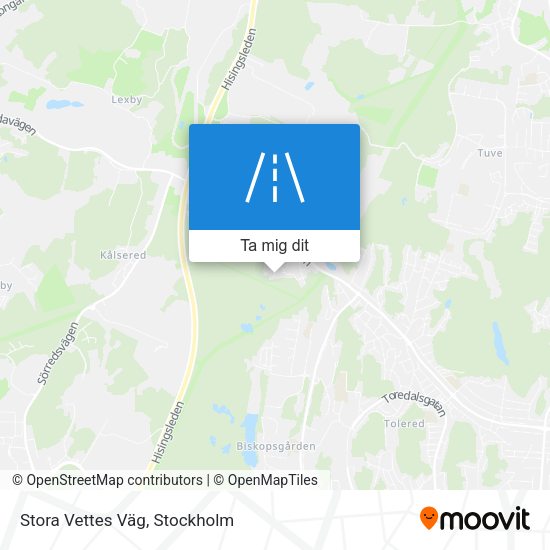 Stora Vettes Väg karta