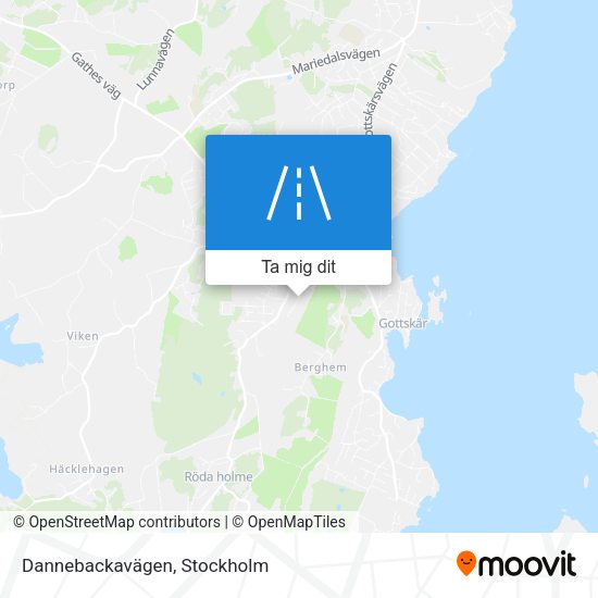Dannebackavägen karta