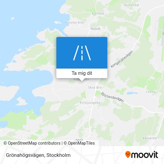Grönahögsvägen karta