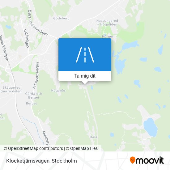 Klocketjärnsvägen karta