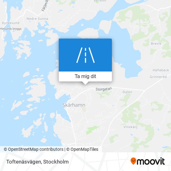 Toftenäsvägen karta