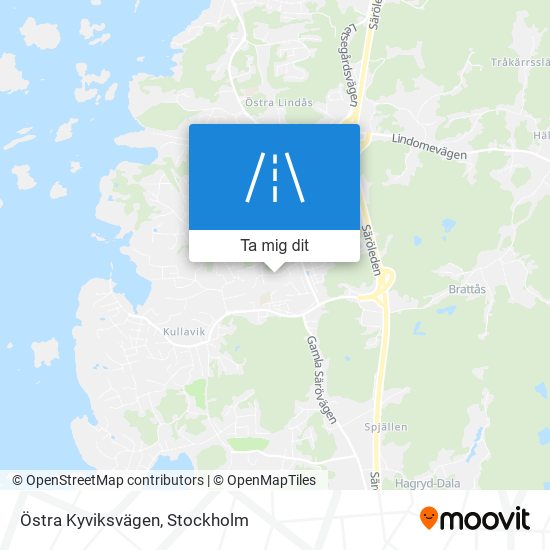 Östra Kyviksvägen karta