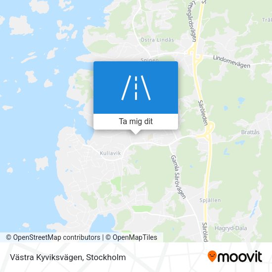 Västra Kyviksvägen karta