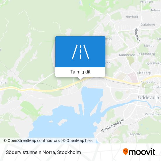 Södervistunneln Norra karta