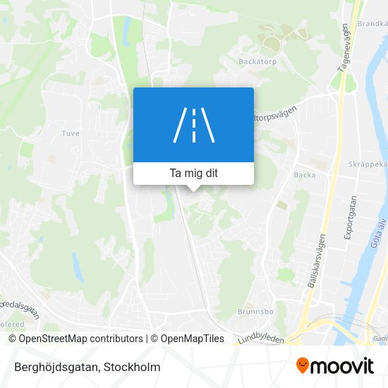 Berghöjdsgatan karta