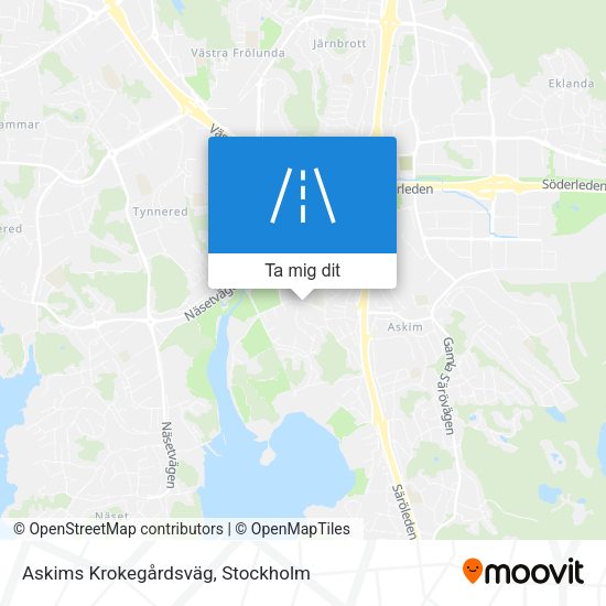 Askims Krokegårdsväg karta