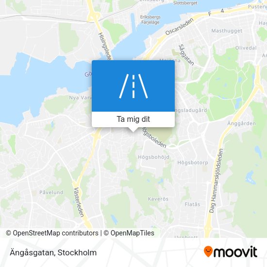 Ängåsgatan karta
