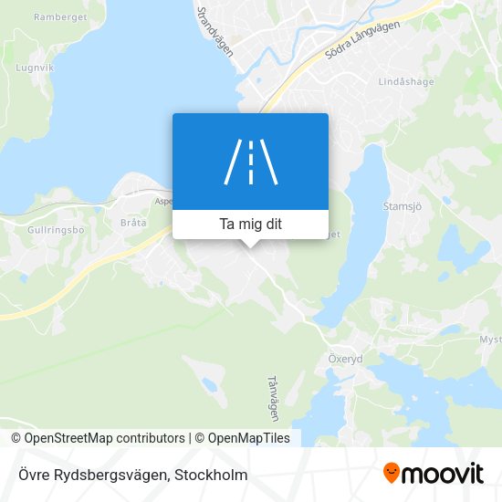 Övre Rydsbergsvägen karta