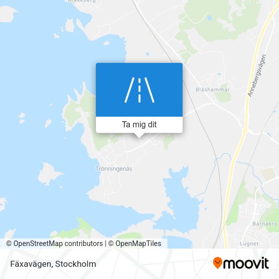 Fäxavägen karta
