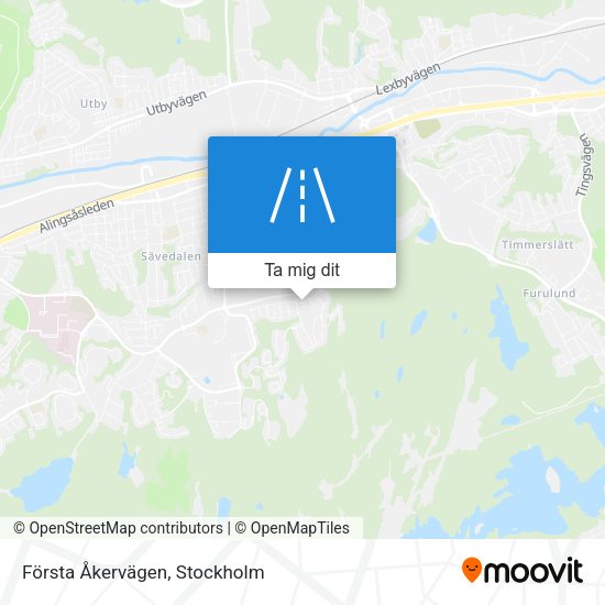 Första Åkervägen karta