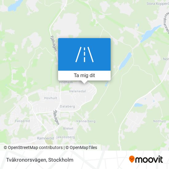 Tvåkronorsvägen karta