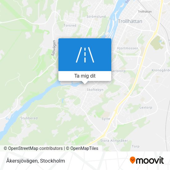 Åkersjövägen karta