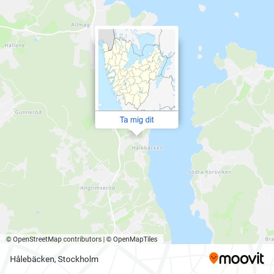 Hålebäcken karta