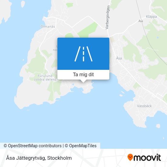 Åsa Jättegrytväg karta