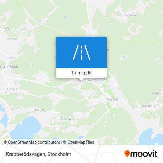 Krabberödsvägen karta