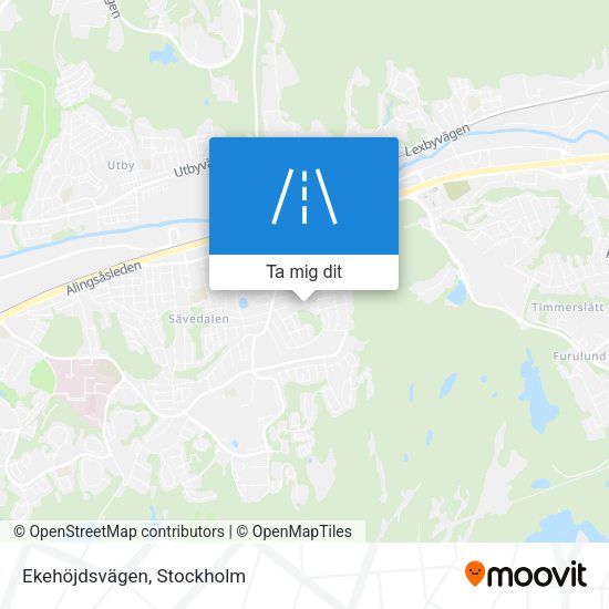 Ekehöjdsvägen karta