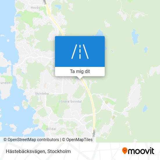 Hästebäcksvägen karta