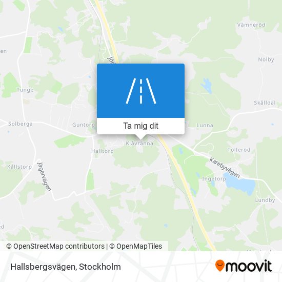 Hallsbergsvägen karta