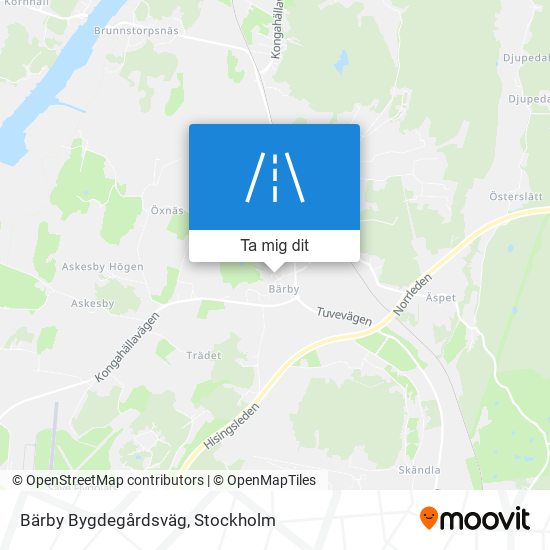 Bärby Bygdegårdsväg karta