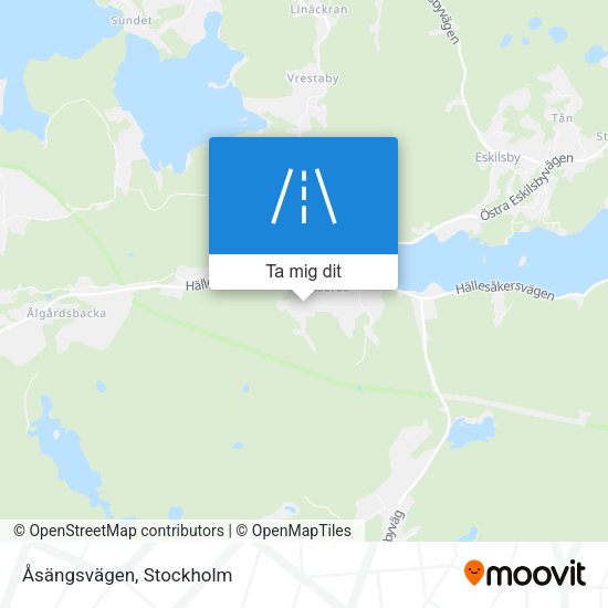 Åsängsvägen karta