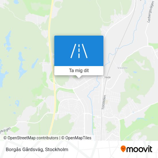 Borgås Gårdsväg karta
