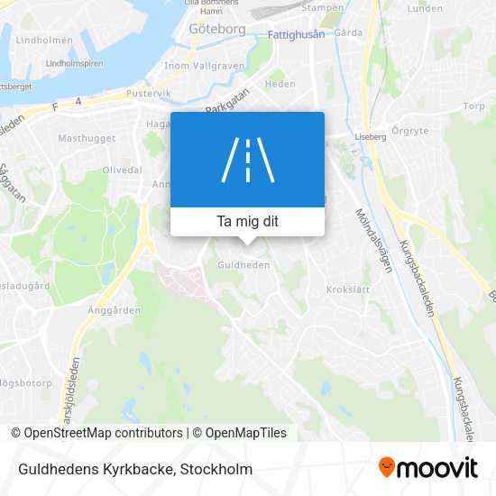 Guldhedens Kyrkbacke karta