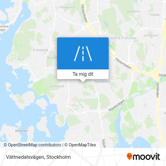 Vättnedalsvägen karta